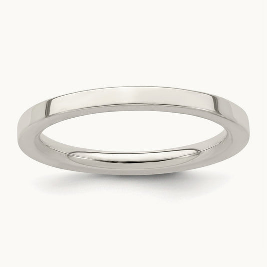 Comfort Fit Flat Band — 2mm