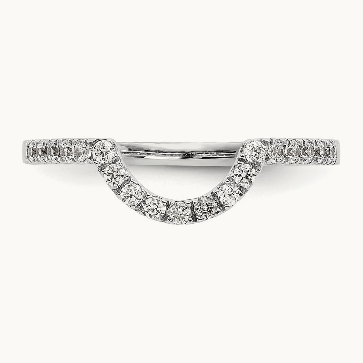 Diamond Wedding Band, 14K White Gold