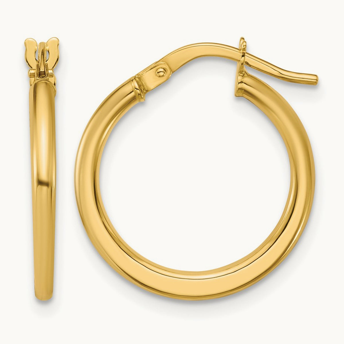 Polished Round Hoop Earrings — Leslie's — 20mm
