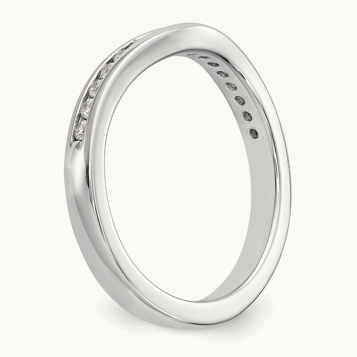 Diamond Wedding Band, 14K White Gold