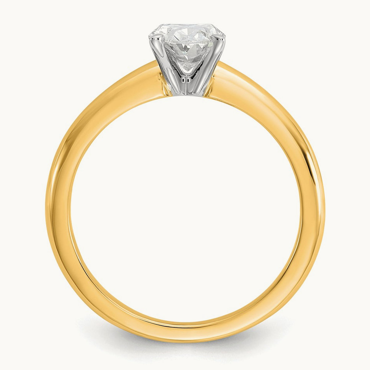 Oval 8X Ring, 1.00 ct tw Lab-Grown Diamond — 14K Two-Tone
