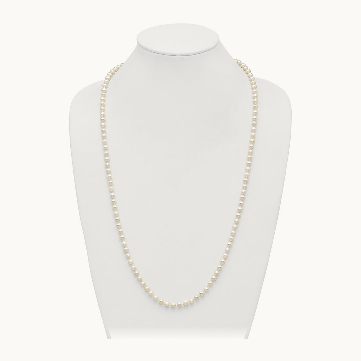 White Near Round Freshwater Cultured Pearl Necklace — 28mm