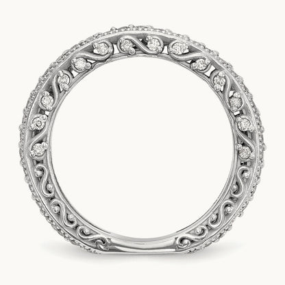 Diamond Wedding Band, 14K White Gold