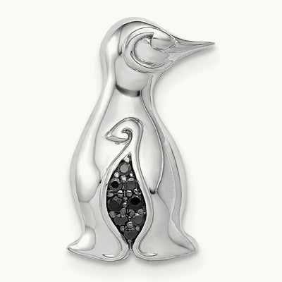Black Diamond Penguins Chain Slide, 14K White Gold