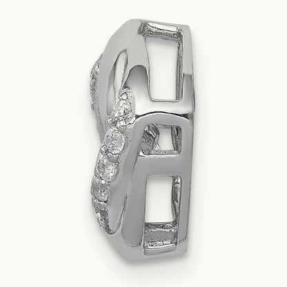 1/4ct. Vibrant Diamond Entwined Squares Chain Slide, 14K White Gold