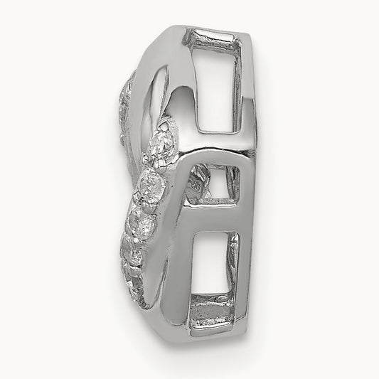 1/4ct. Vibrant Diamond Entwined Squares Chain Slide, 14K White Gold