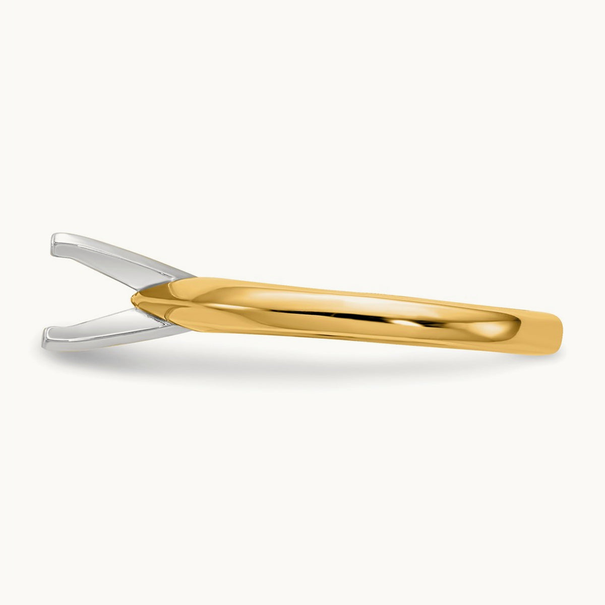14kTwo-Tone 3/4ct. Medium-Weight Knife Edge/Half-Round Mounting