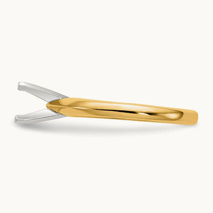 14kTwo-Tone 3/4ct. Medium-Weight Knife Edge/Half-Round Mounting