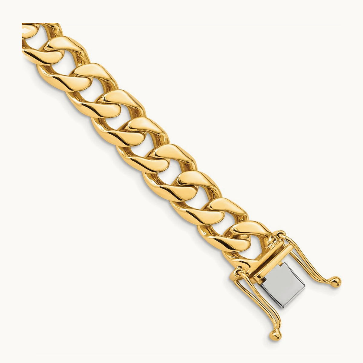 Hand-polished Flat Beveled Curb Chain — 9.7mm