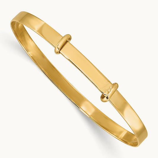 Madi K Polished Expandable Baby Bangle, 14K