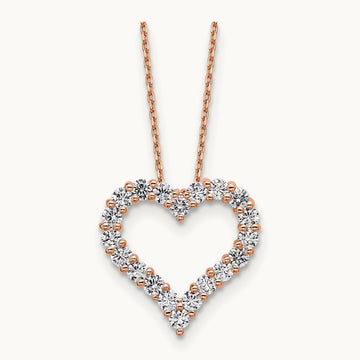 Heart Necklace, 1.00 ct tw Lab-Grown Diamond