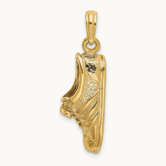 Polished Track Shoe Charm, 14K