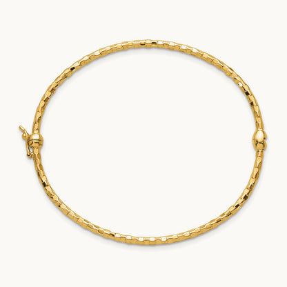 Polished Textured Hinged Bangle Bracelet — photo set