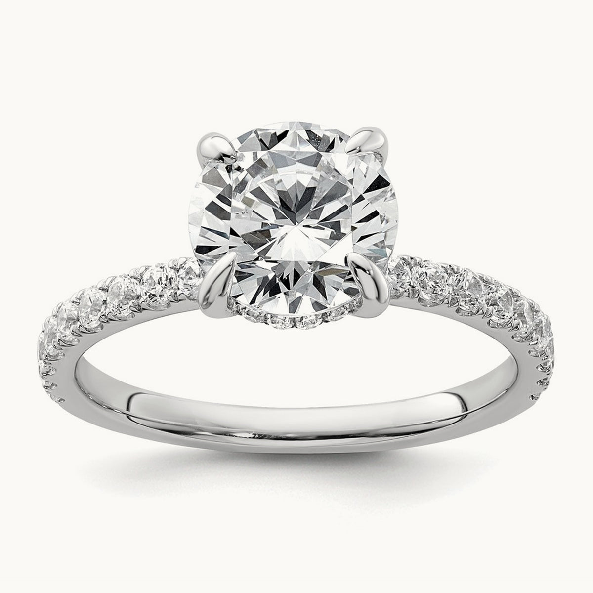 Round Solitaire Engagement Ring, 1.25-3.50 ct tw Lab-Grown Diamond — 14K White Gold, 7 (3)