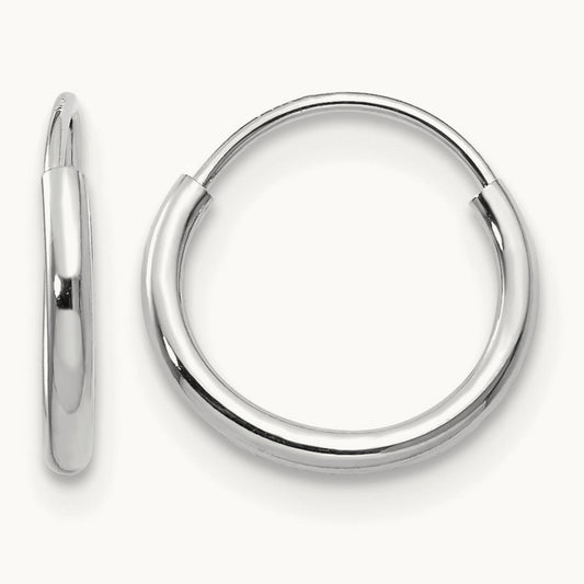 Madi K Endless Hoop Earrings, 14K White Gold
