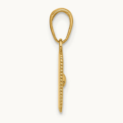 Sun in Frame Pendant, 14K with White Rhodium