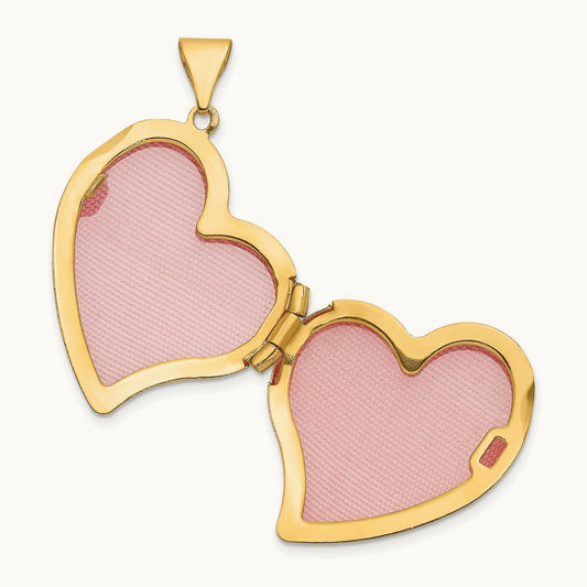 Fancy Heart Locket, 14K