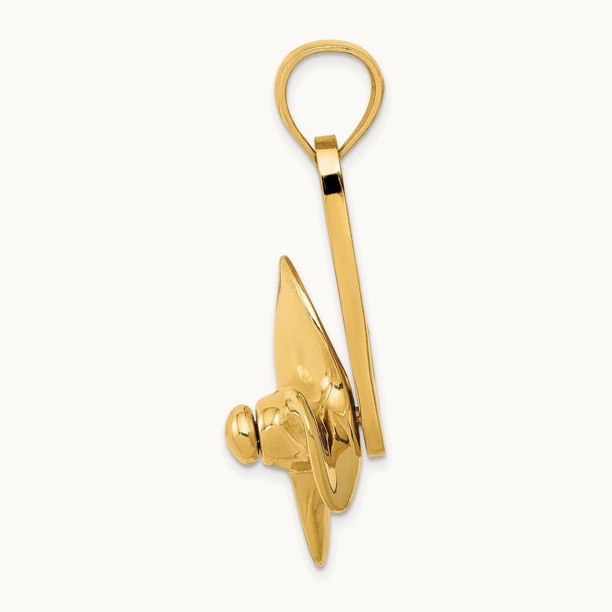 Moveable 3 Blade Propeller Pendant, 14K
