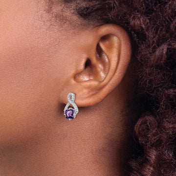 Amethyst and Diamond Earrings — photo set