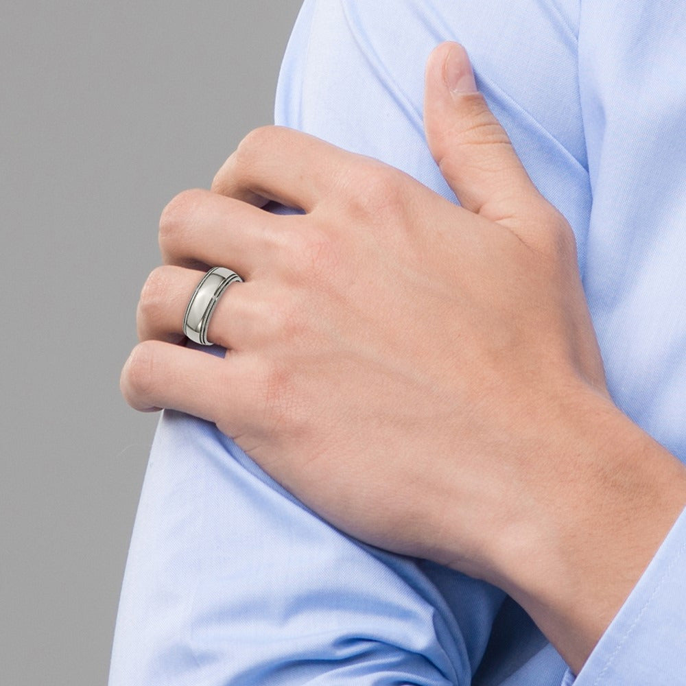 Polished Grooved and Beaded Edge Band — photo set (2)