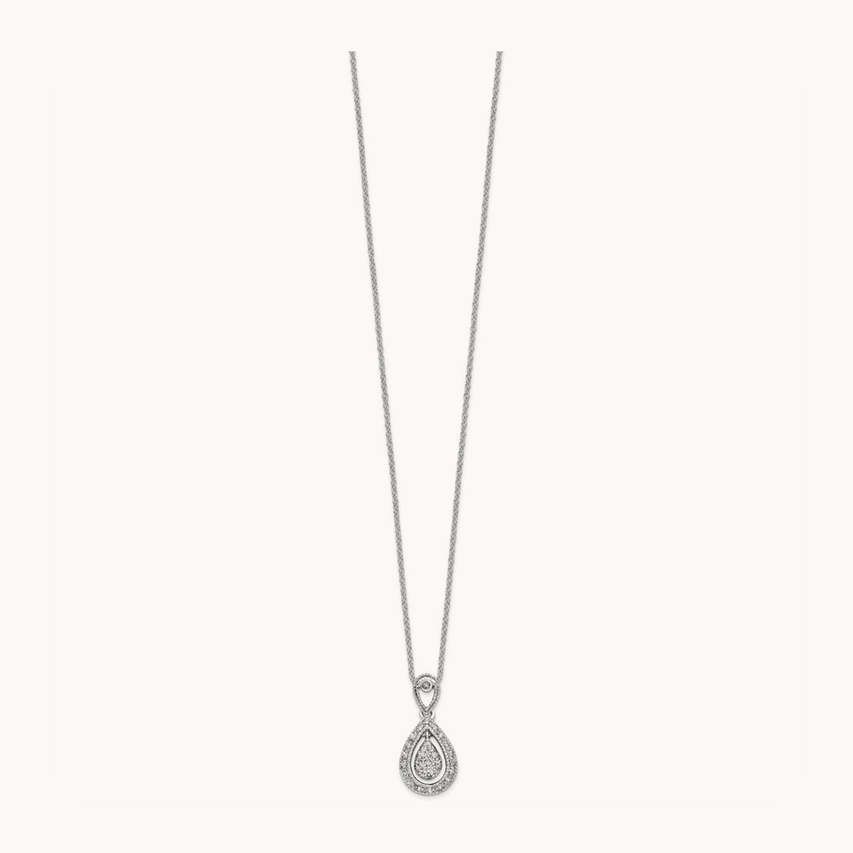 Teardrop Pendant Necklace, 0.20 ct tw Lab-Grown Diamond