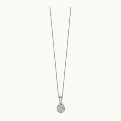 Teardrop Pendant Necklace, 0.20 ct tw Lab-Grown Diamond