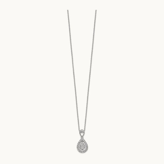 Teardrop Pendant Necklace, 0.20 ct tw Lab-Grown Diamond