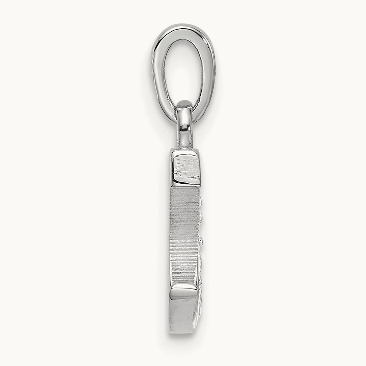 Diamond Letter C Initial Pendant, 14K White Gold