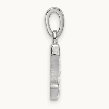 Diamond Letter C Initial Pendant, 14K White Gold