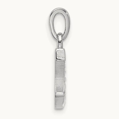 Diamond Letter C Initial Pendant, 14K White Gold
