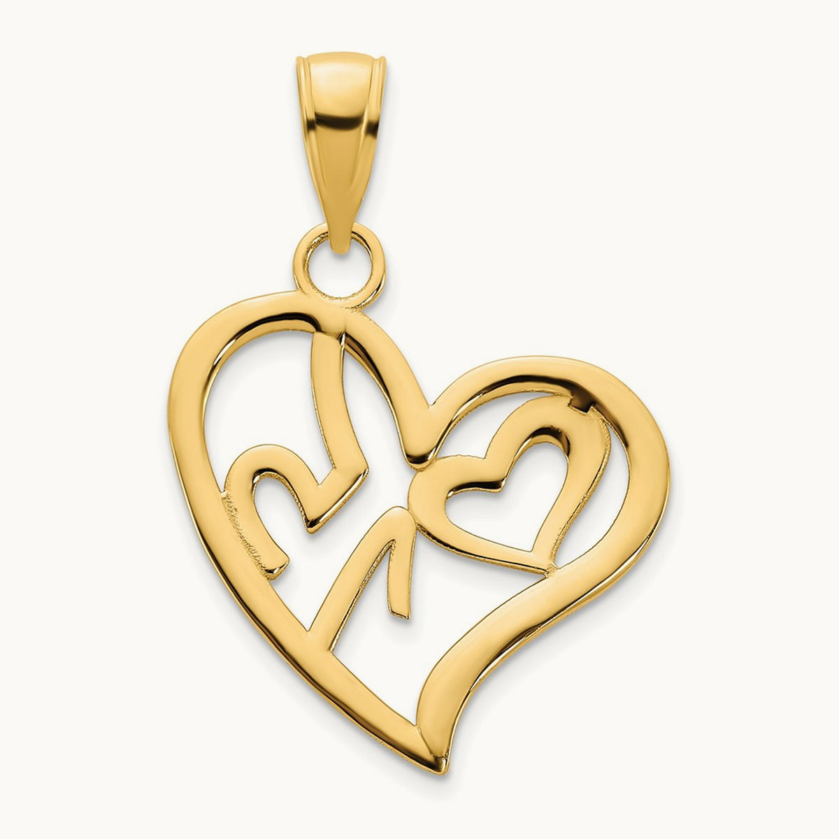 #15 Heart Pendant, 14K