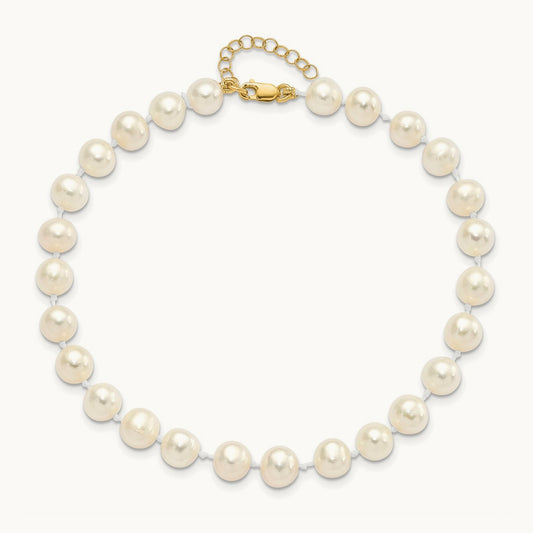 6- FW Cultured Pearl 7.25 w/1 ext Brace 18 w/2 ext Neck Earring Set, 7mm, 14K