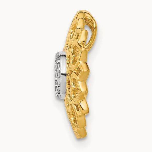 1/20ct. Diamond Sahasrara/Crown Chakra Chain Slide, 14K