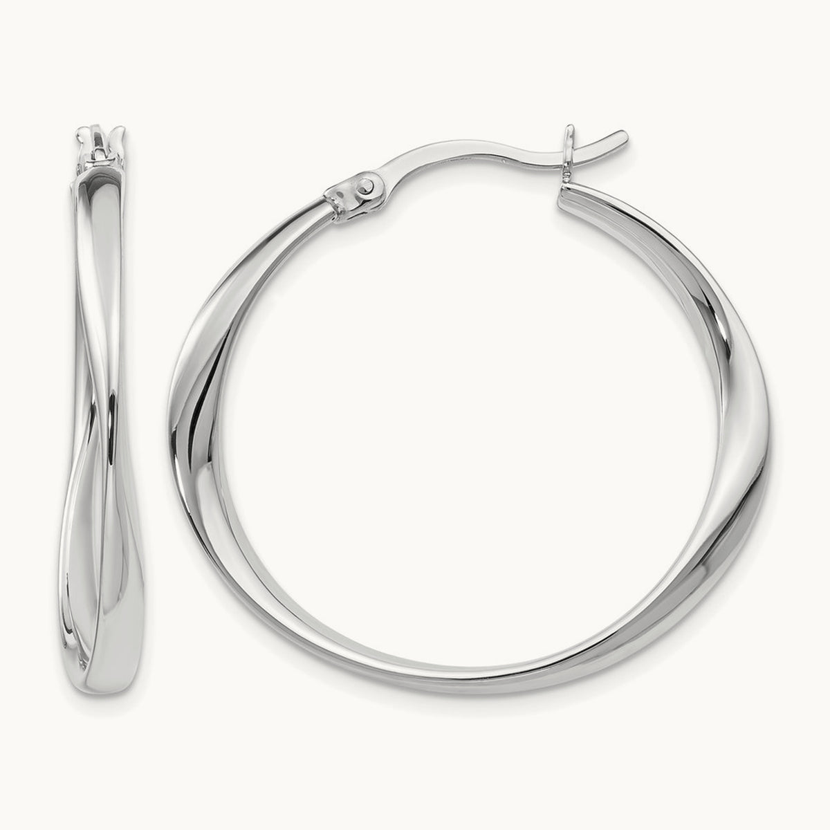 RH- Polished Hoop Earrings — Leslie's — photo set