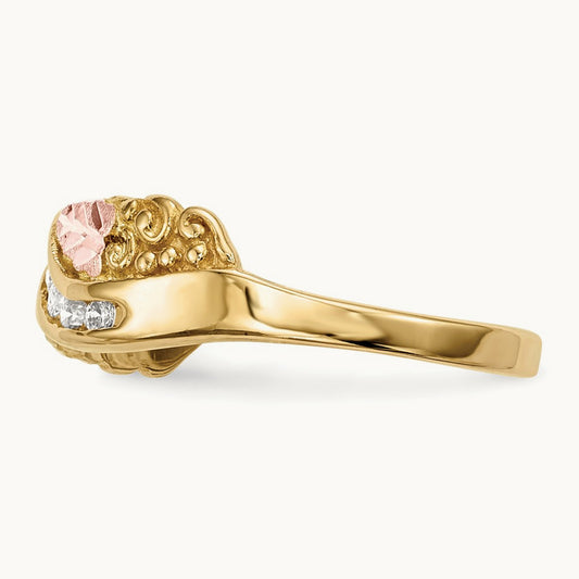 Black Hills Gold Ring, 0.15 ct tw