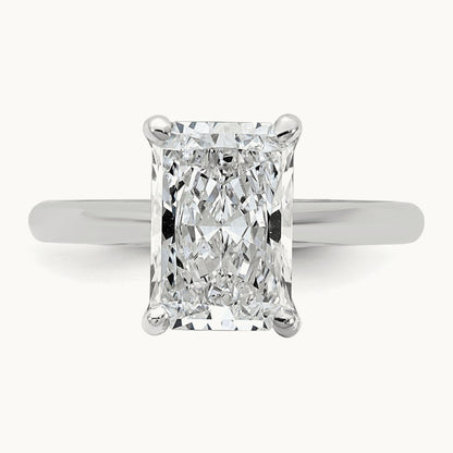 Radiant 8X Ring, 3.00 ct tw Lab-Grown Diamond — 14K White Gold