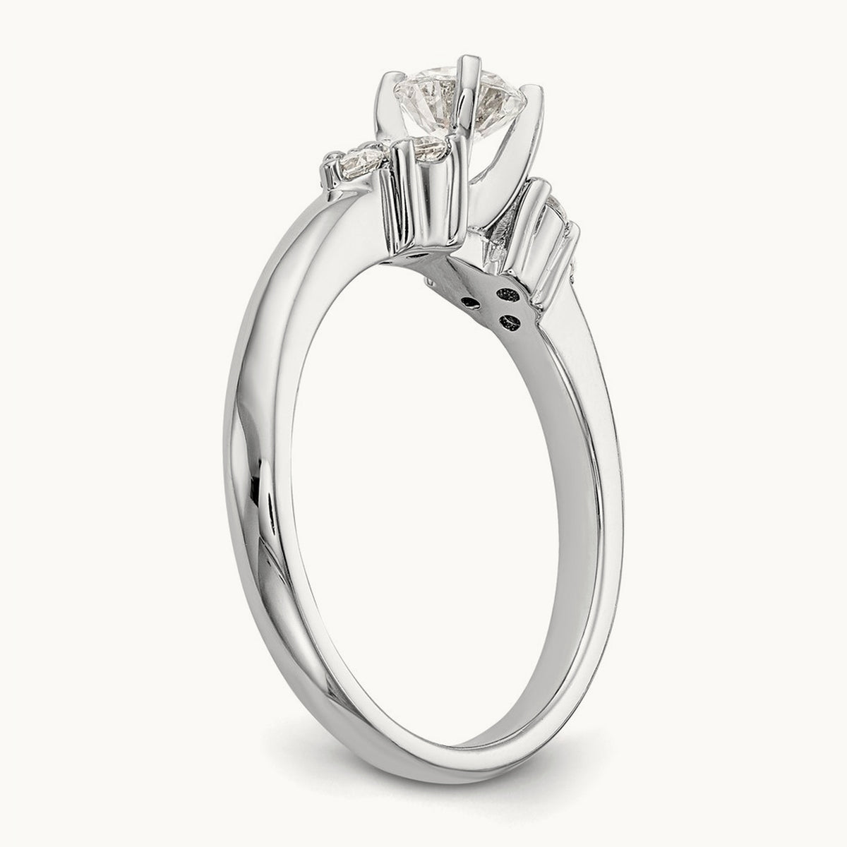 Semi-Mount Peg Set Engagement Ring, 0.25 ct tw Lab-Grown Diamond