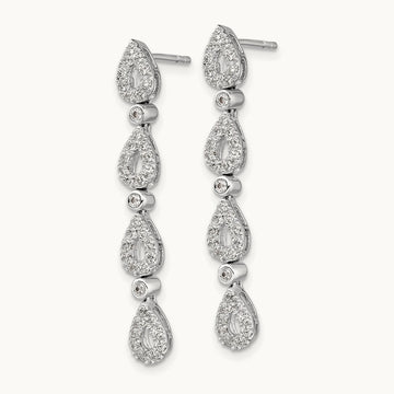 Dangle Teardrop Post Earrings, 0.75 ct tw Lab-Grown Diamond