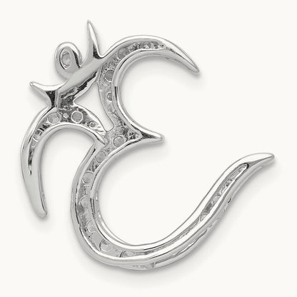 3/8ct. Diamond Om Symbol Chain Slide, 14K White Gold