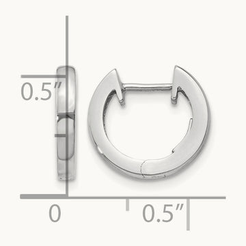 Hinged Hoop Earrings, 14K White Gold