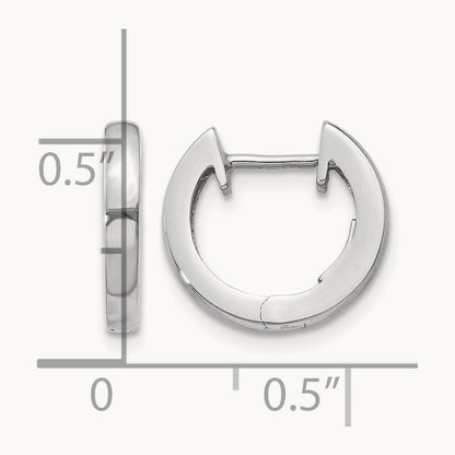 Hinged Hoop Earrings, 14K White Gold