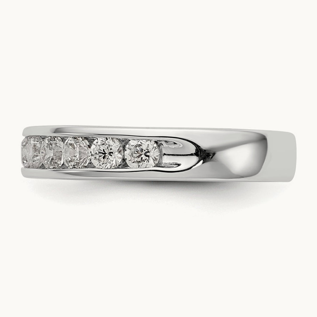 11- Stone Ladies Band Mounting, 2.6mm, 14K White Gold