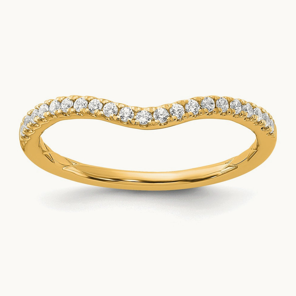 Contoured Wedding Band — 14K Yellow Gold, 7