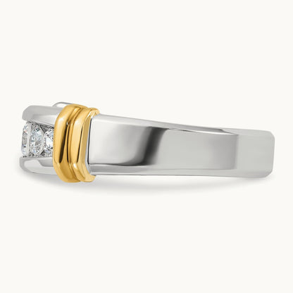 5 Stone Men's Ring, 0.50 ct tw Lab-Grown Diamond