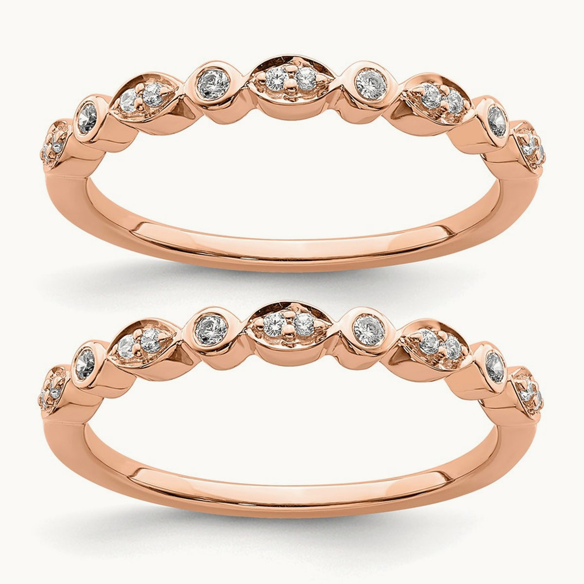 2 Wedding Band Set, 0.20 ct tw Lab-Grown Diamond