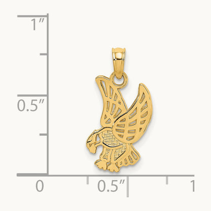 Eagle Landing Charm, 14K