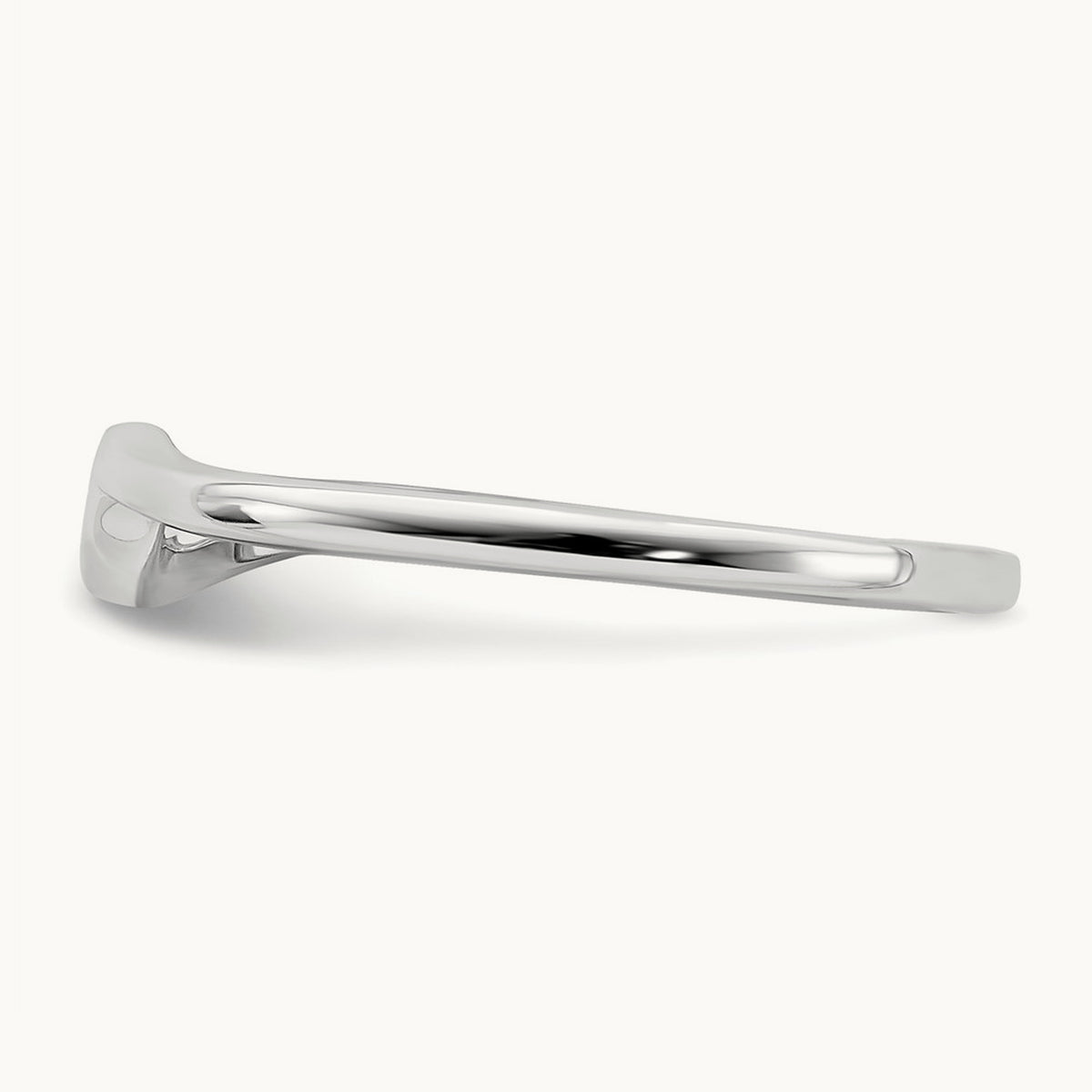 Contoured Band, 14K White Gold