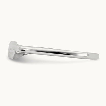 Contoured Band, 14K White Gold