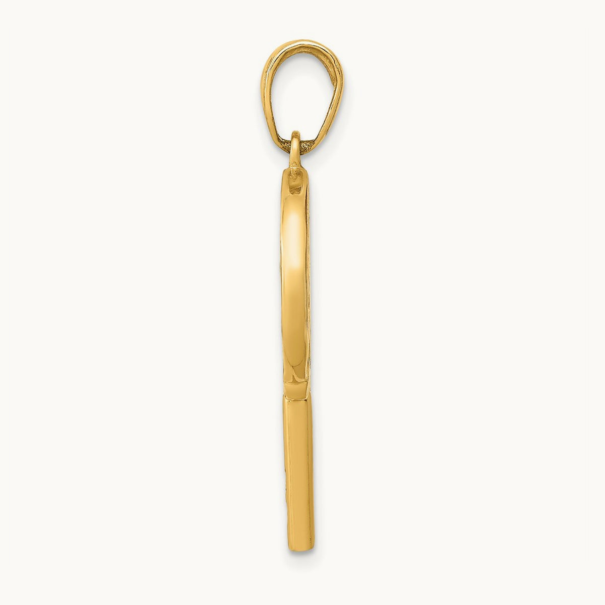 3D Enameled Lollipop Pendant, 14K