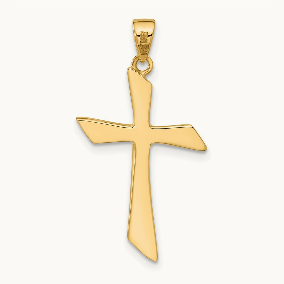 Polished Cross Pendant, 14K